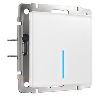 Сенсорный выключатель одноклавишный с управлением по Wi-Fi (белый) Werkel a048321_WR