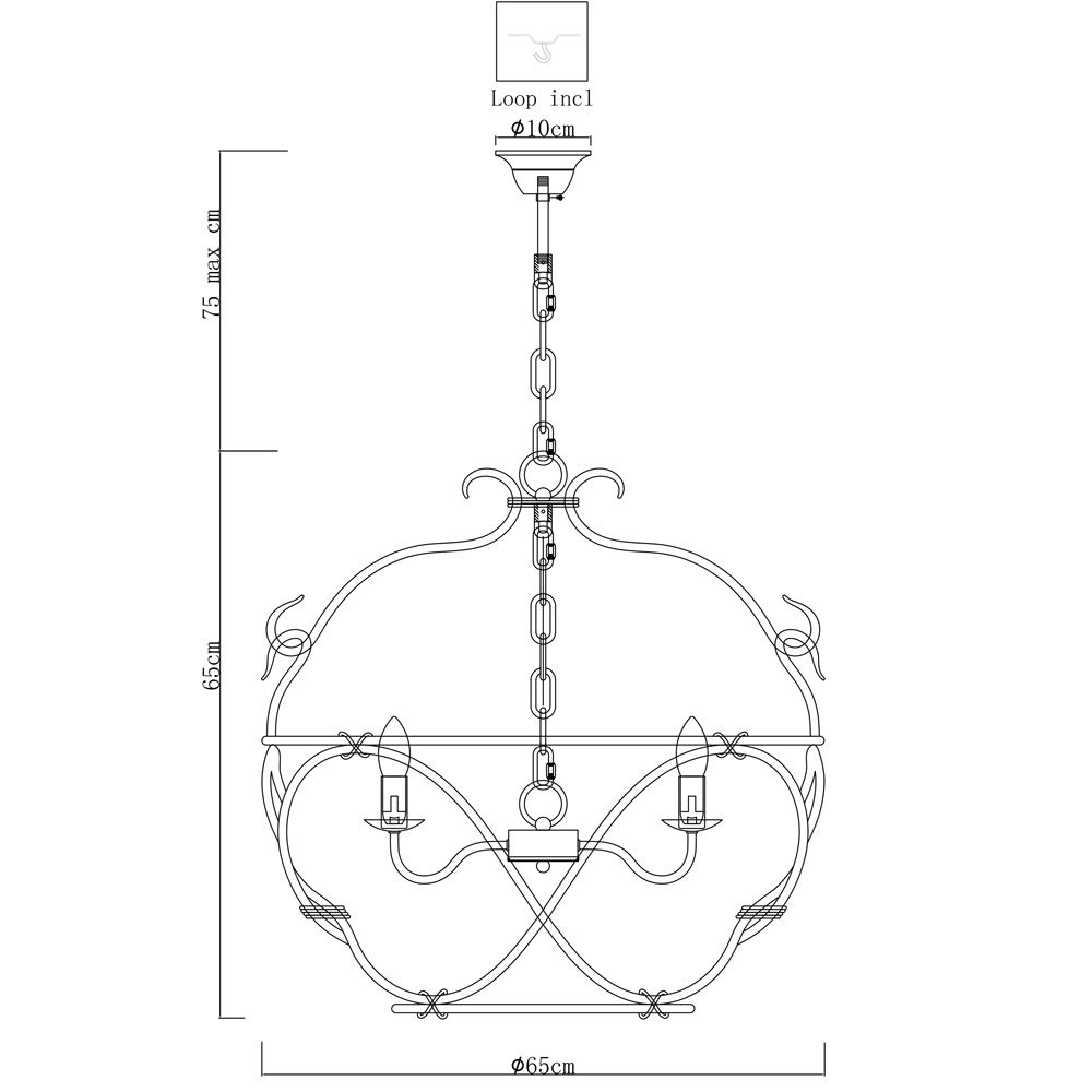 Подвесная люстра BELLATOR A8960SP-6GA