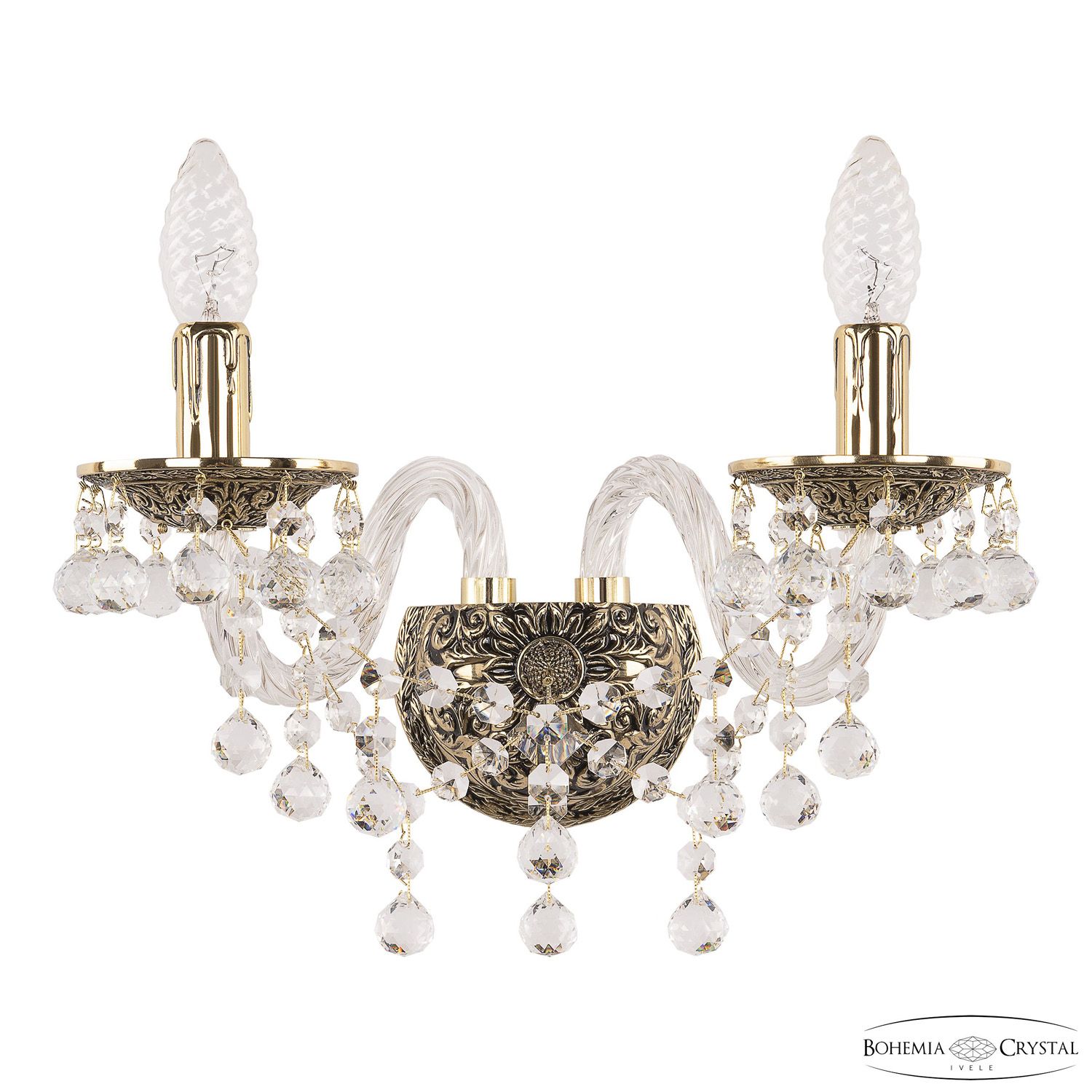 Бра Bohemia Ivele Crystal 16209B/2/141 GB, 16209B/2/141 GB