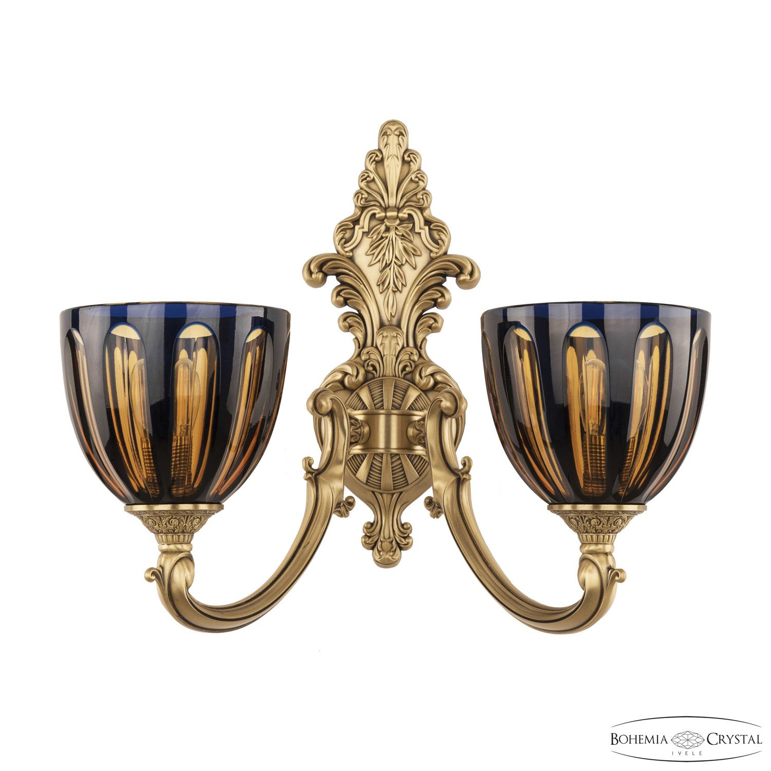 Бра Bohemia Ivele 7209B15/2/175 FP P1 U Amber-Blue/H-1H, 7209B15/2/175 FP P1 U Amber-Blue/H-1H