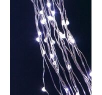 Гирлянда Роса Конский Хвост 1,5м Белая, 12В, 350 LED, Провод Прозрачный Проволока, IP67 08-040_BL