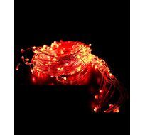 Гирлянда Роса Конский Хвост 1,5м Красная, 12В, 200 LED, Провод Прозрачный Проволока, IP67 08-030_BL