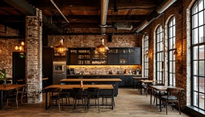 Гостиная в стиле Лофт (Loft)