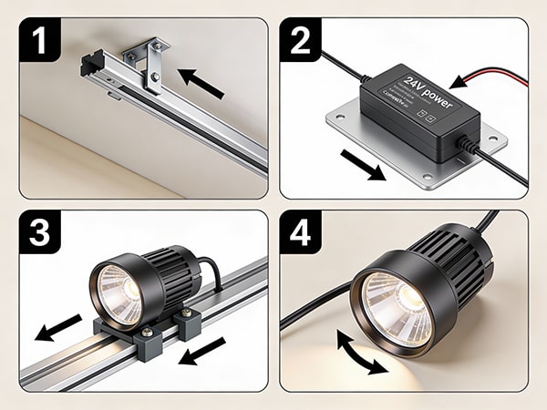 Как правильно установить магнитную трековую систему