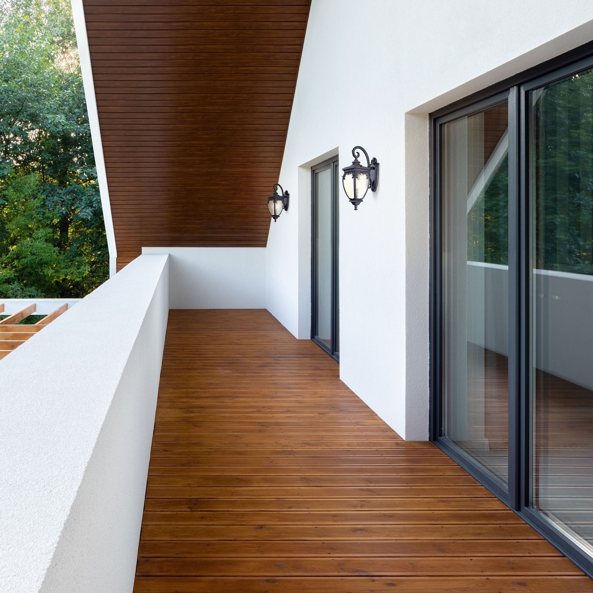 Уличный настенный светильник Fleur O414WL-01BZ_MY