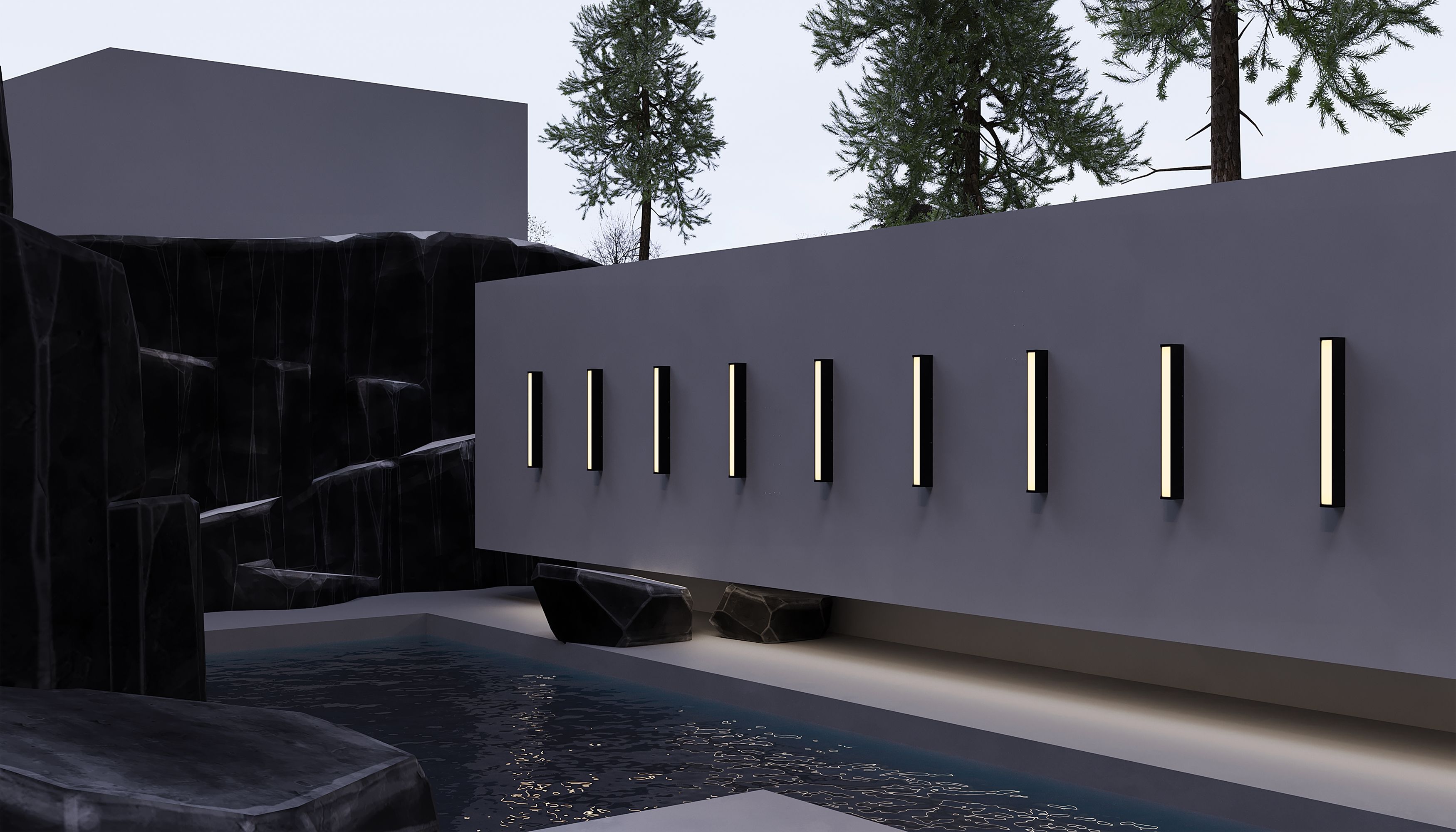 Уличный Настенный светильник Maytoni Outdoor Corte O571WL-L20B3K_MY