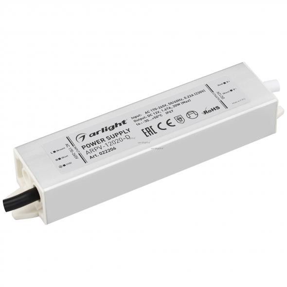 Блок питания ARPV-12020-D (12V, 1.7A, 20W) 022206_ARL