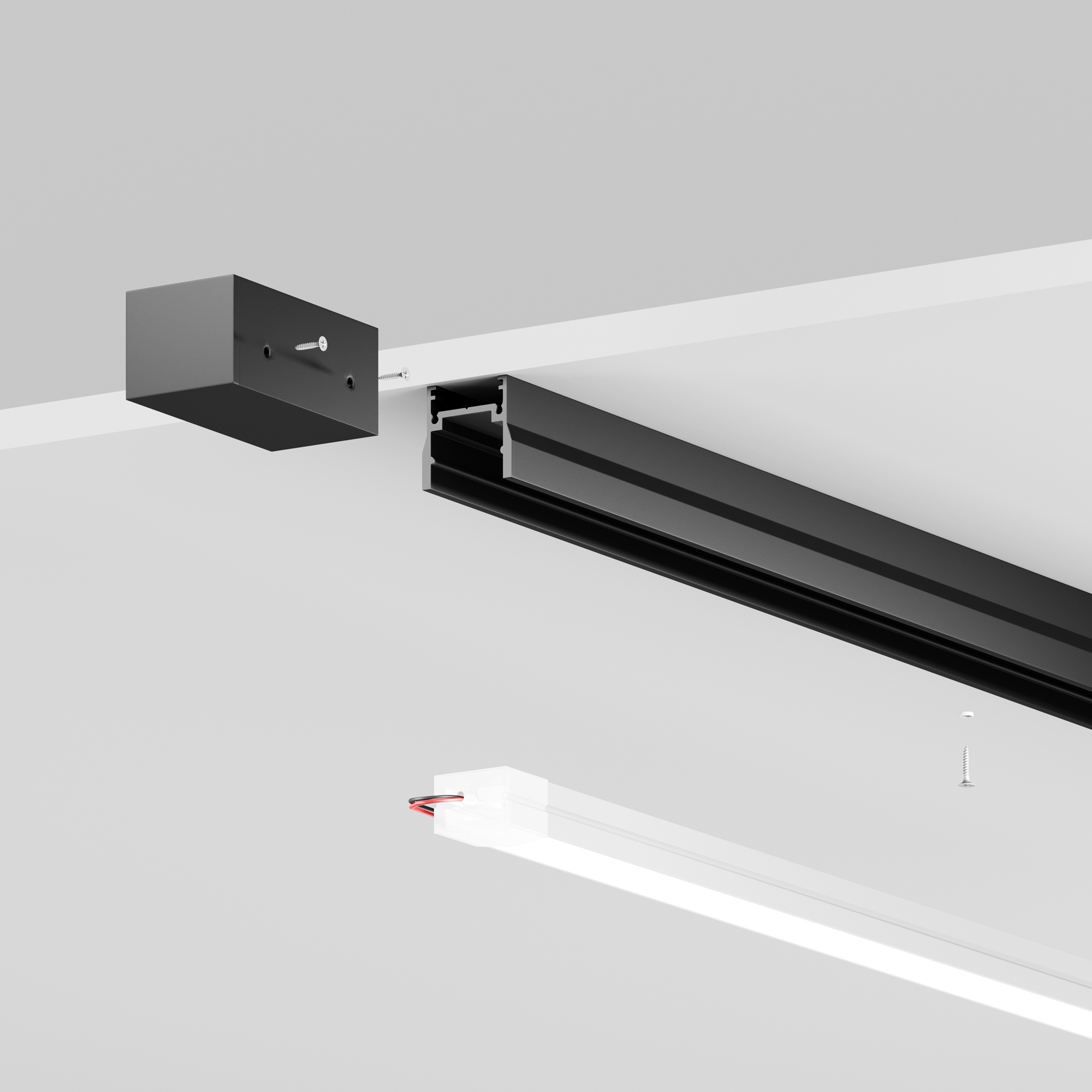 Профиль для уличной трековой системы Maytoni Elasity IP O-TR001-P-B3M_MY