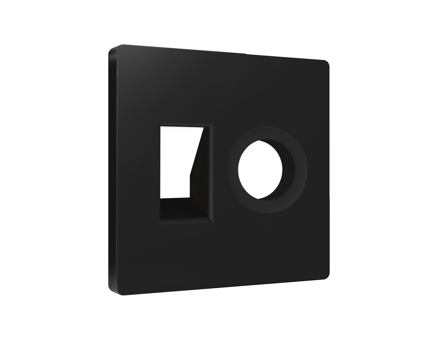 Лицевая панель ALFA для компьютерной/телефонной + TV розетки RJ-45/RJ-11 QUANT Ambrella Volt AP8125_AMB