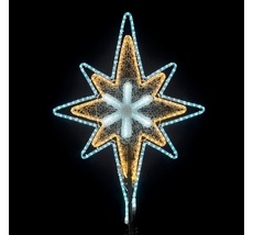 Светодиодная Макушка Феерия 100 см, Микс Белого и Тепло-Белого с Снежинкой, 220В LC-13200