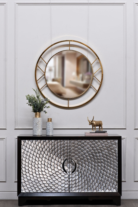 Зеркало круглое в металл. Раме Garda Decor KFG082