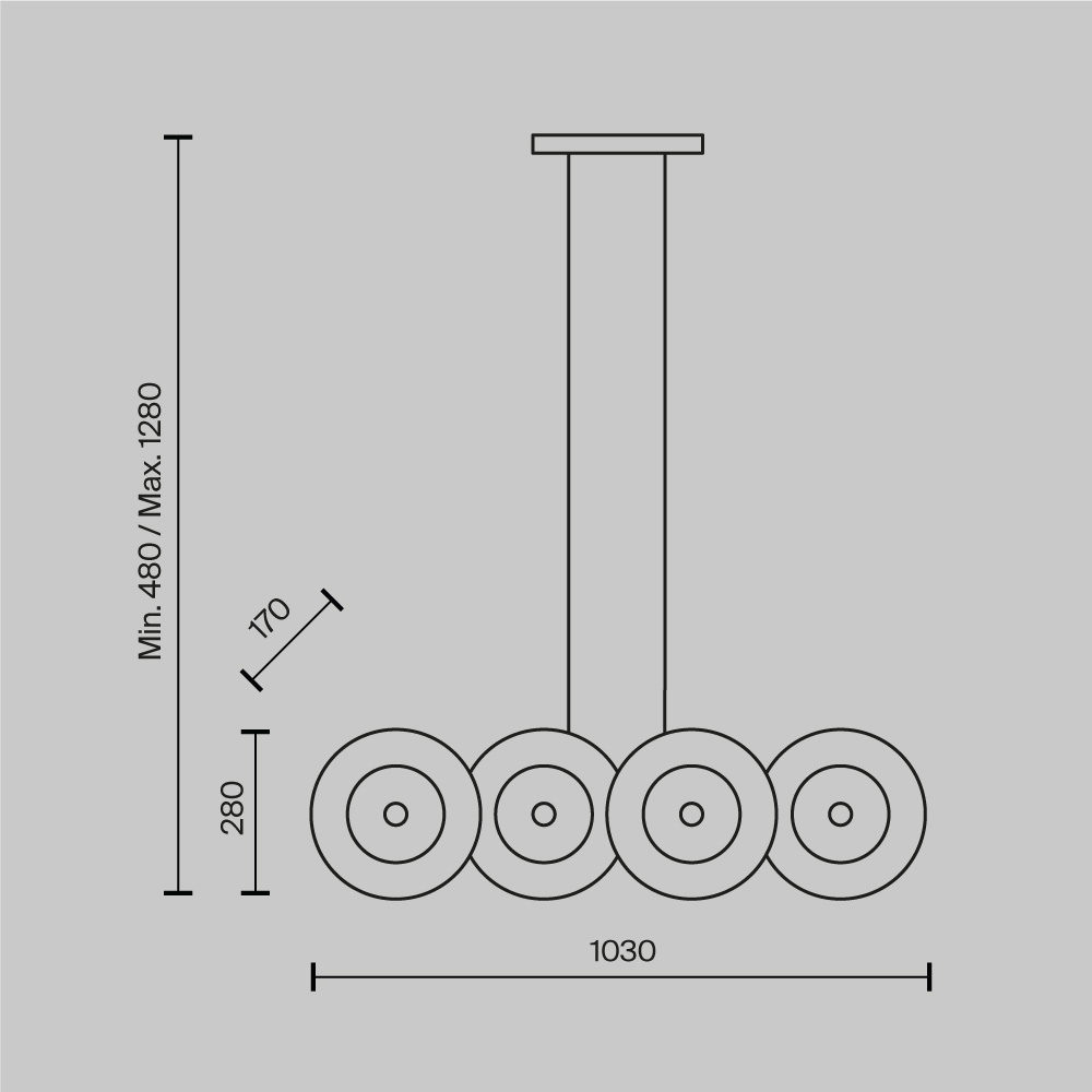 Подвесная люстра Maytoni Aster MOD007PL-08G1_MY