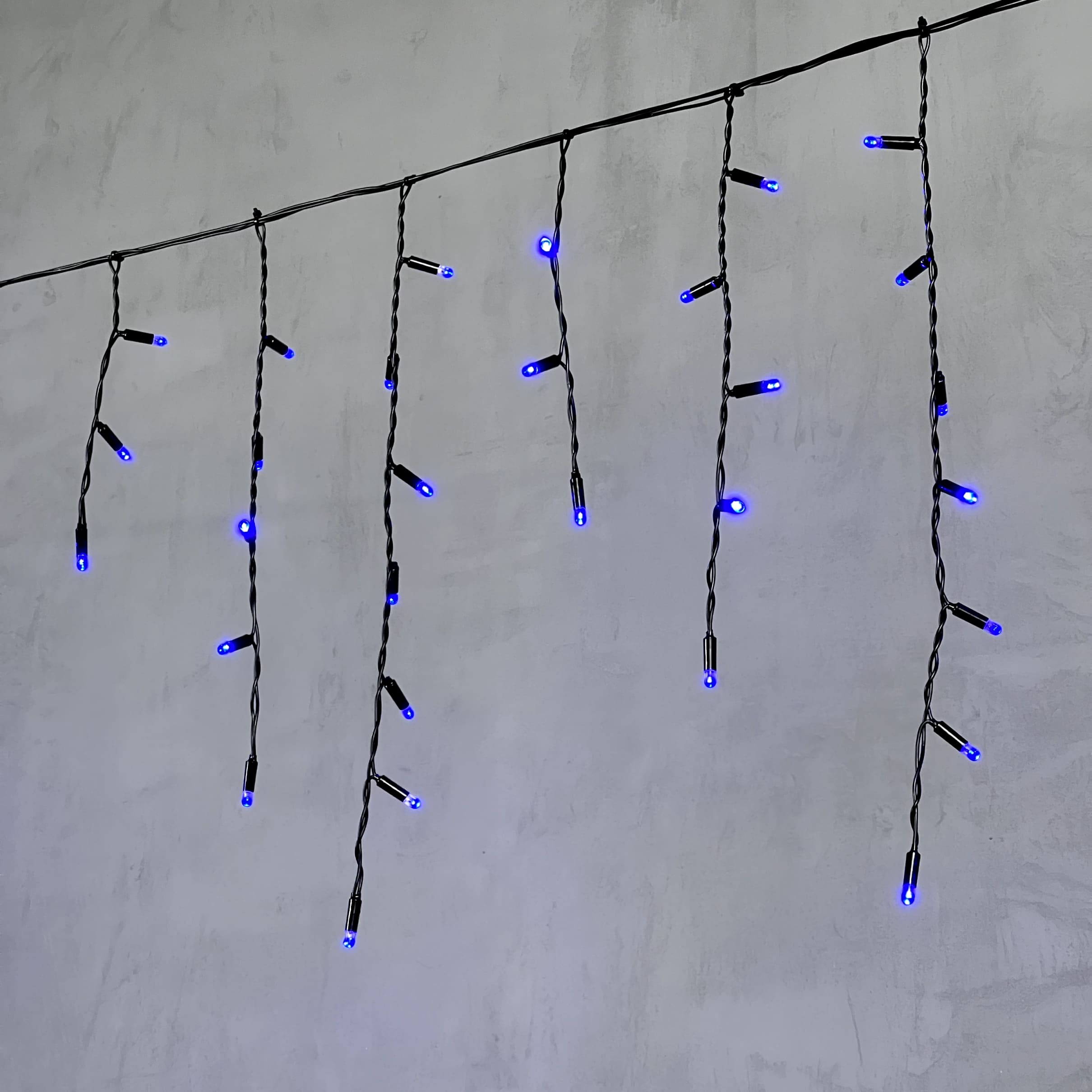 Гирлянда LTC Бахрома с Колпачком 3,1 x 0,5 м Синяя 220В, 120 LED PIL120CAP-11-2B
