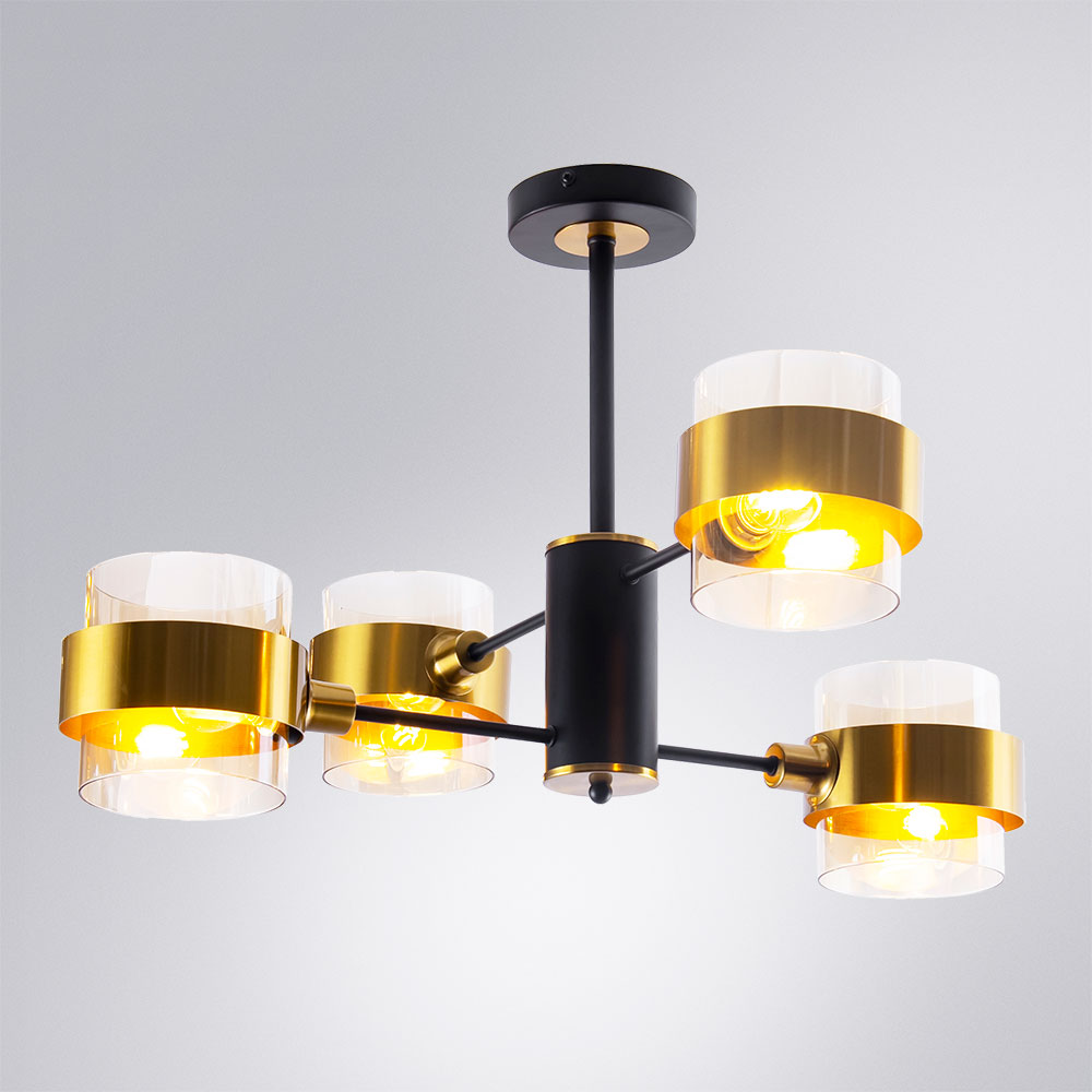 Потолочная люстра на штанге Arte Lamp CARLO A8205SP-4BK