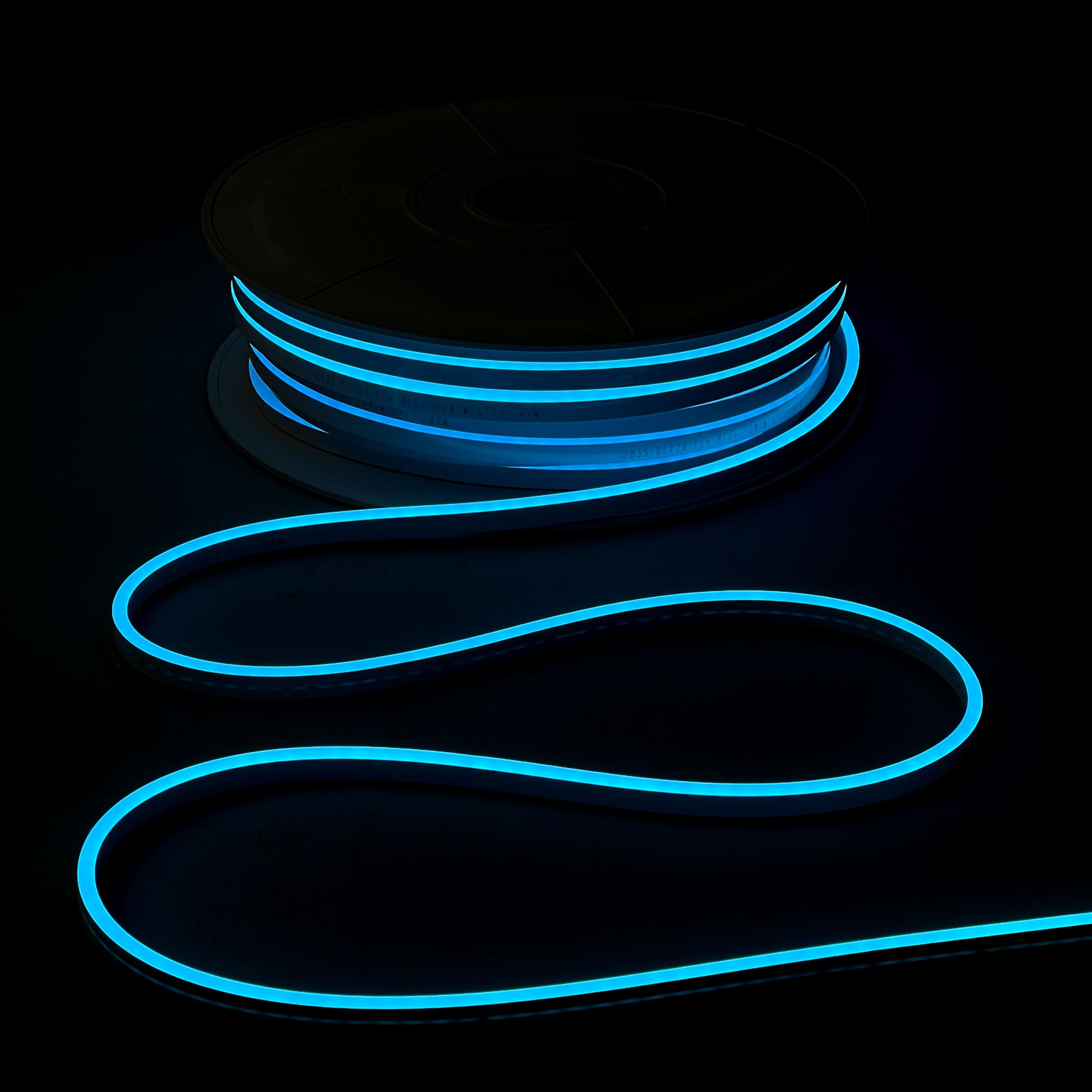 Односторонний Гибкий Неон 6х12мм Небесно-Голубой 12В, IP65 LTC FR-23529 FR-23529