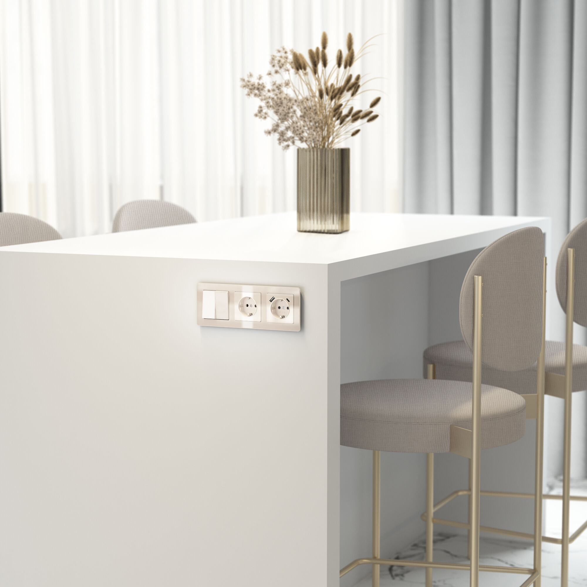 Розетка с заземлением Werkel a064060_WR