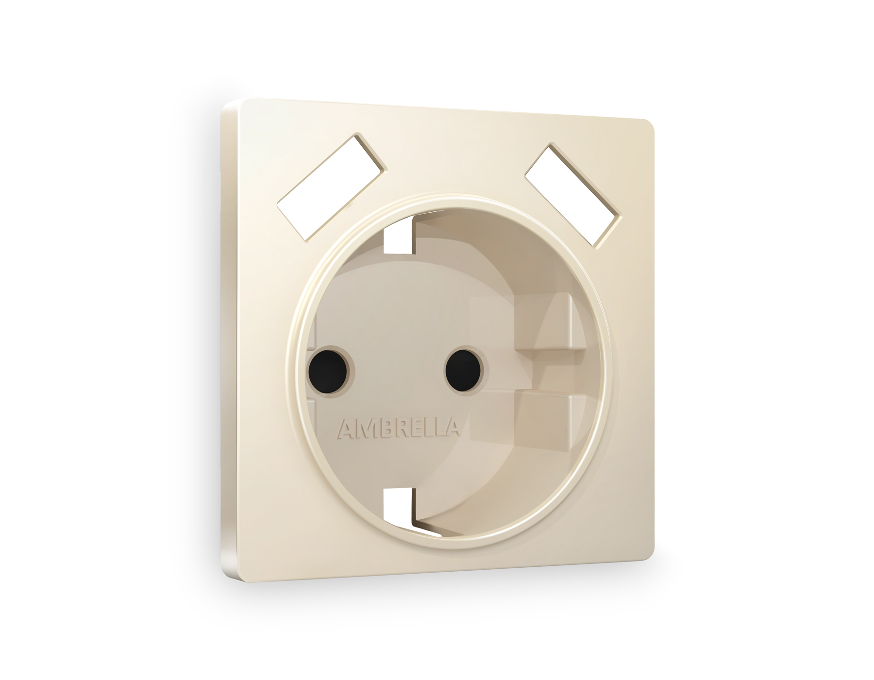 Лицевая панель для электрической розетки с/з со шторками 2USB A+A QUANT Ambrella Volt ALFA AP3290_AMB