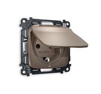 Розетка Ambrella Volt OMEGA с заземлением с шторками и защитной крышкой 2P+E 16A-250V IP44 QUANT MO638010_AMB