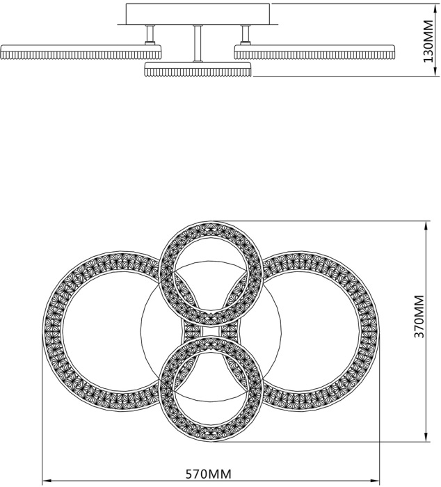 Потолочная люстра (+ночной режим) с пультом Escada 10281/4LED_ESC