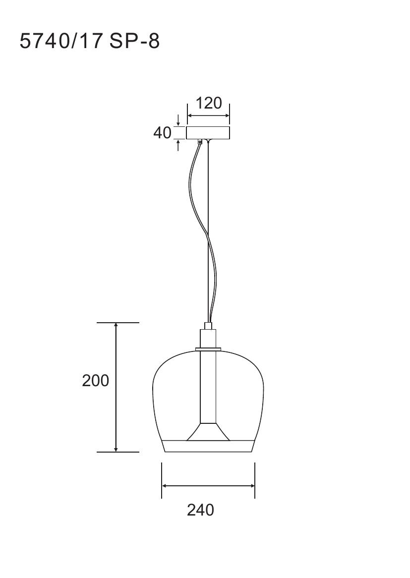 Подвесной светильник Divinare SONATA 5740/17 SP-8_DI