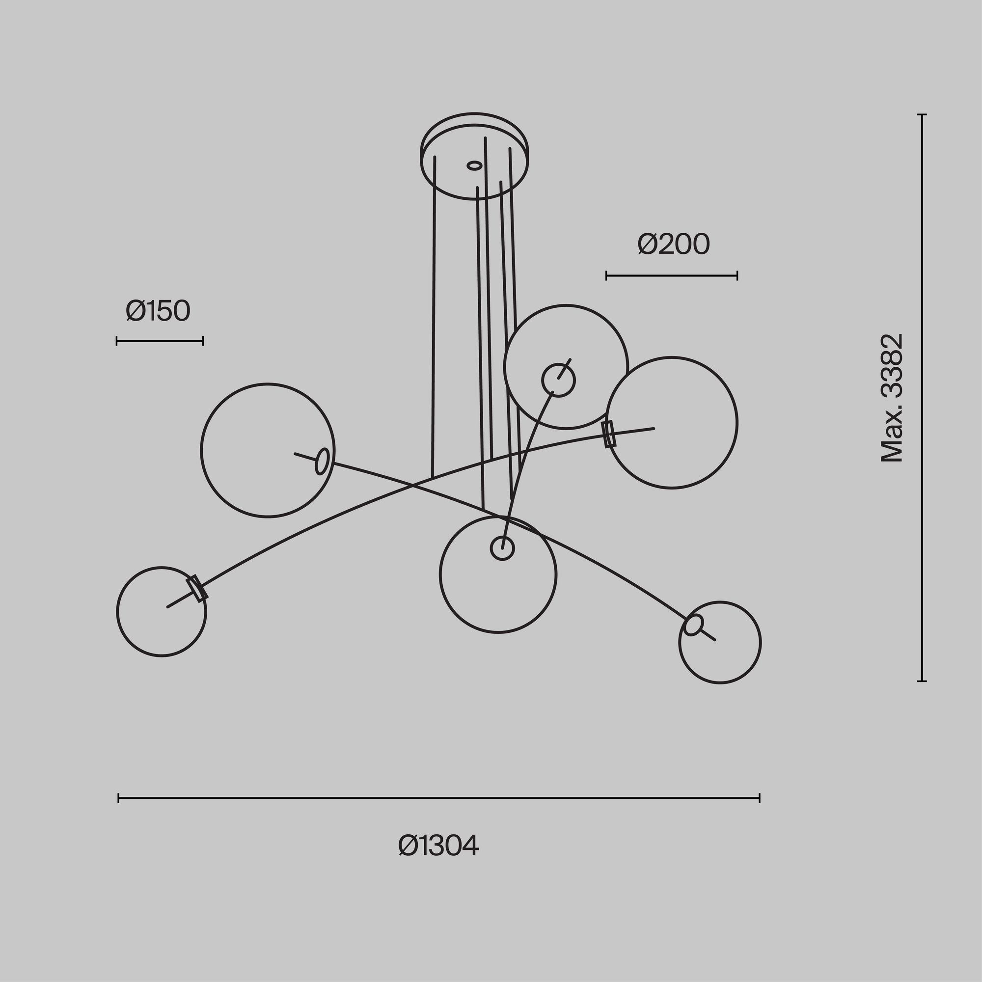 Подвесная люстра Maytoni Mood MOD172PL-06BS_MY