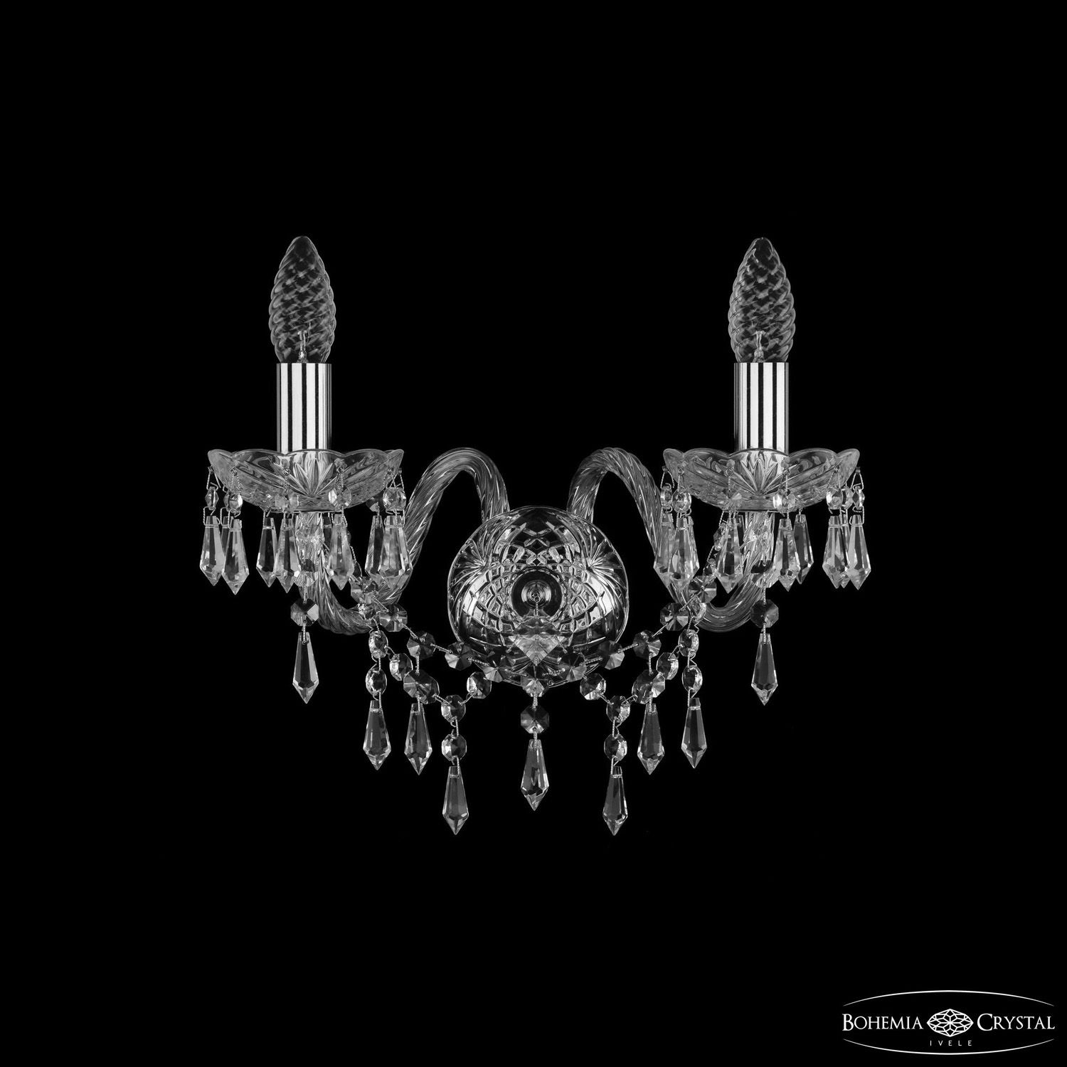 Бра Bohemia Ivele Crystal 1403B/2/160 Ni_BI
