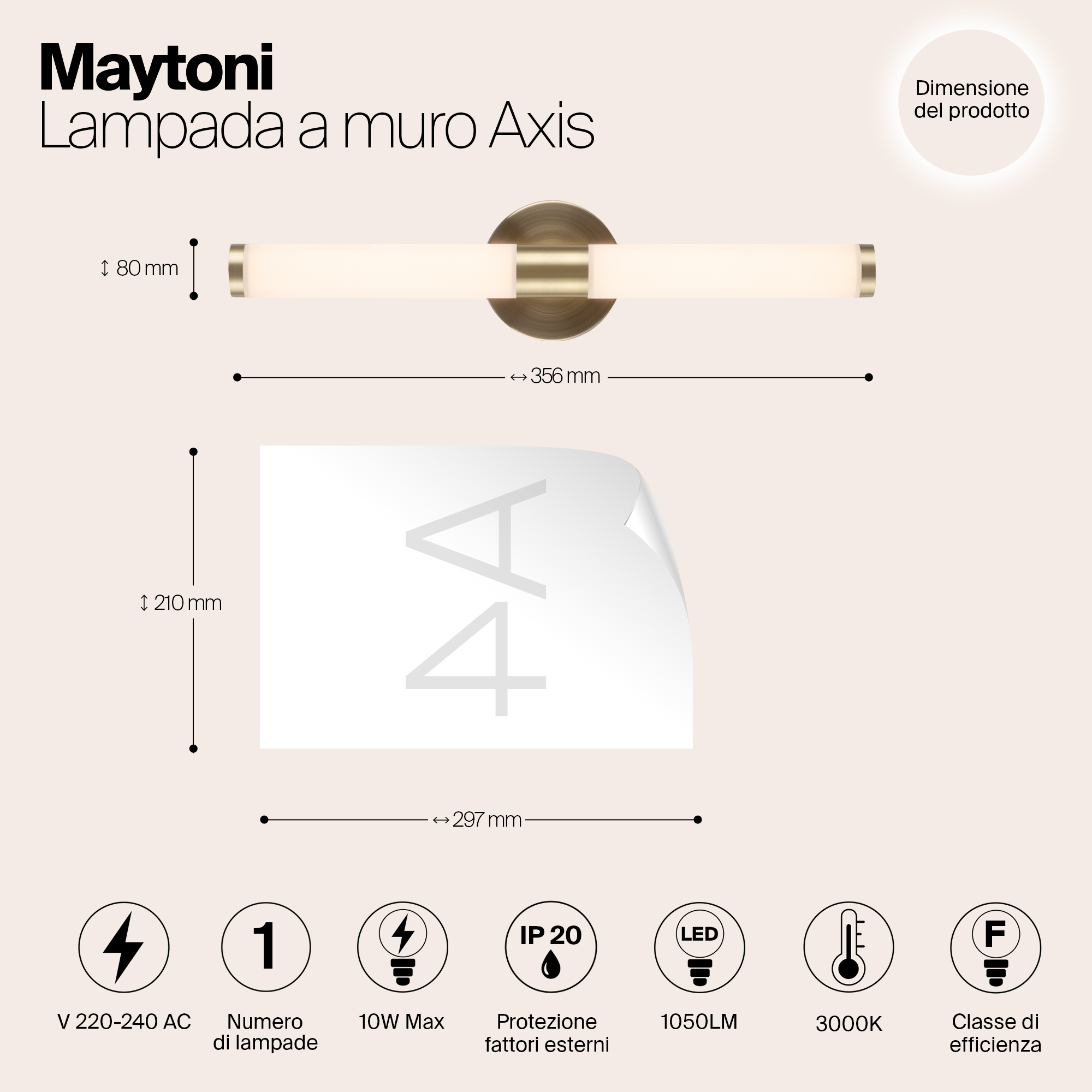 Бра Maytoni Axis MOD106WL-L10G3K_MY