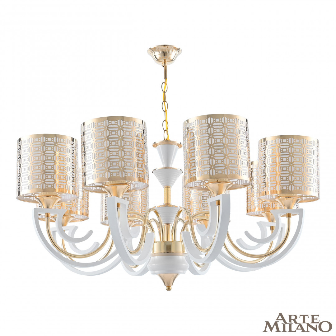 Подвесная люстра Arte Milano Florentina 308857/8 Wh/Gd