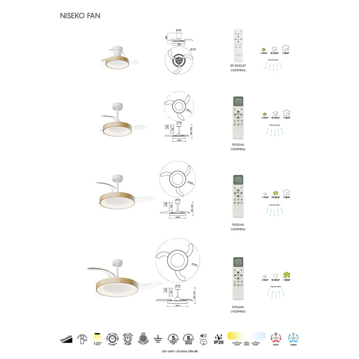 Люстра-вентилятор Mantra NISEKO FAN 9064_MN