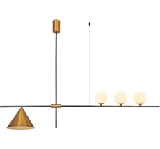 Люстра потолочная на штанге (12023/4R Brass) асимметрия Indigo V000027