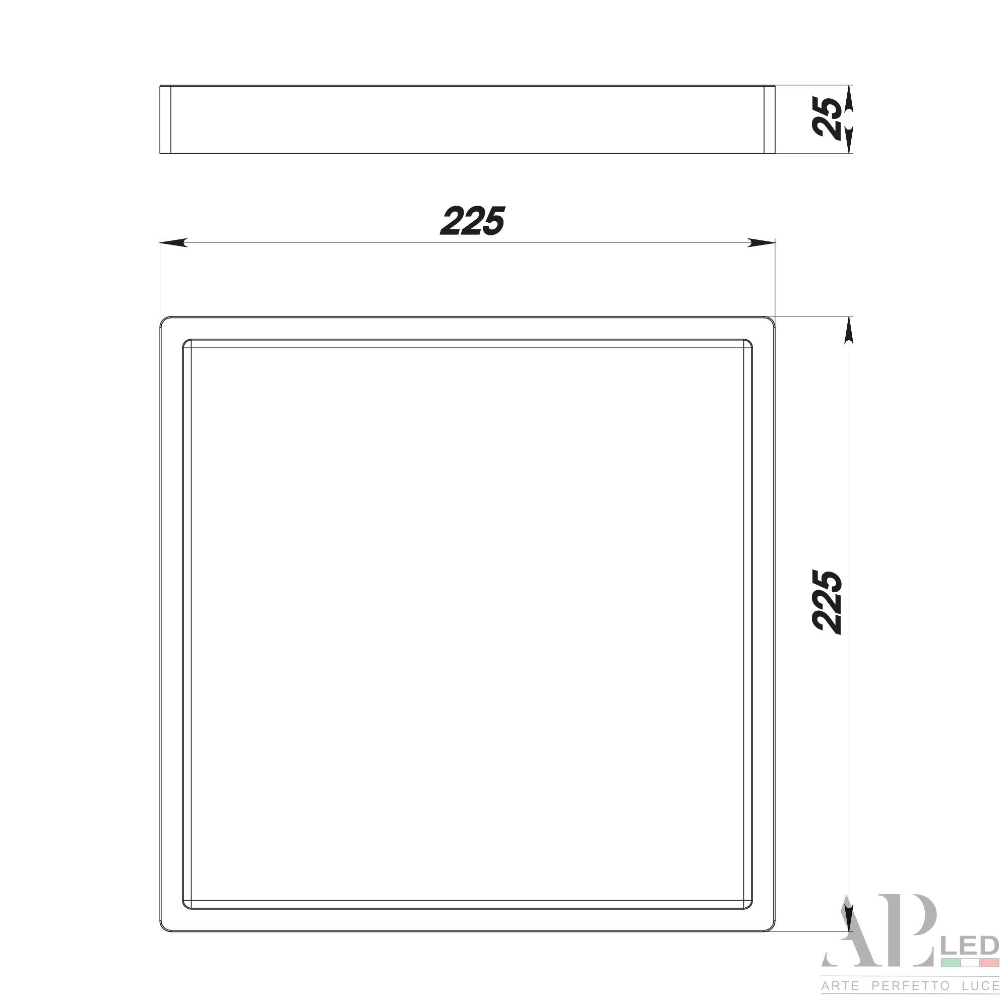 Накладной светильник APL LED Ingrid 3322.LDF2004M/18W/6K_BI