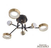 Потолочная люстра Arte Milano Ferrara 273299/6 BK/GD