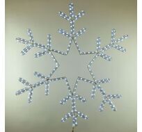 Светодиодная Снежинка 0,8м Белая, Дюралайт на Металлическом Каркасе, IP54 13-055_BL