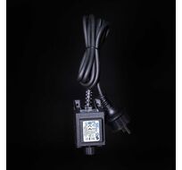 Трансформатор 9,6W для Силиконовых Нитей 24В, до 200 LED, Провод Черный Каучук, IP65 EA10-200L