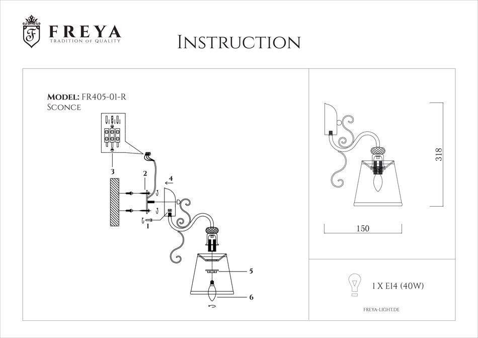 Бра Freya Driana FR2405-WL-01-BZ_MY