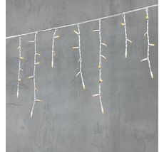 Гирлянда Бахрома 3,1 x 0,5 м Желтая 220В, 120 LED, Провод Белый Каучук, IP65 LL120-8-2Y