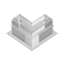 Коннектор угловой для встраиваемого шинопровода под ГКЛ 9,5мм Ambrella GL3352-9.5_AMB
