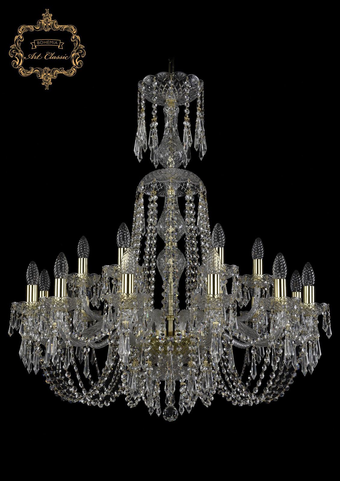 Хрустальная люстра Bohemia Art Classic 11.23.12+6.300.XL-92.Gd.Dr_BI