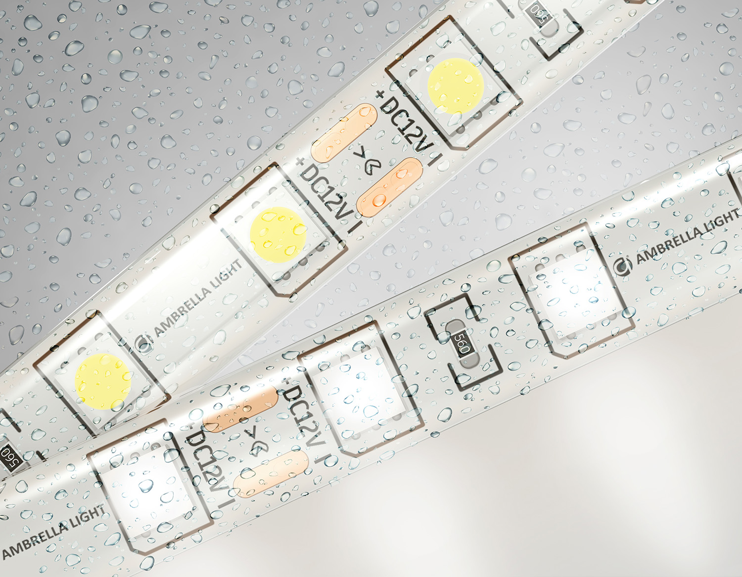 Светодиодная лента 5050 60Led, 14.4W m, 12V IP65 4500K 5m Ambrella Light GS GS2102_AMB