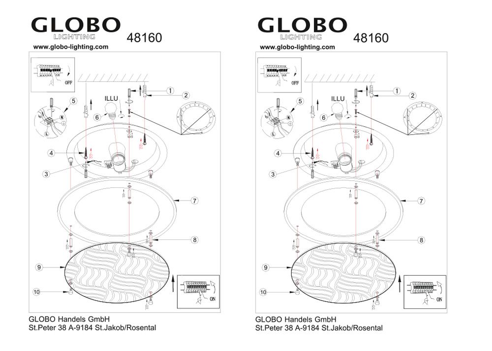 Потолочный светильник Globo Marie 48160_GL