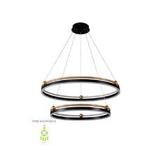 Подвесная люстра Crystallux FERNANDO SP123W LED D600+800 BLACK/GOLD_CR