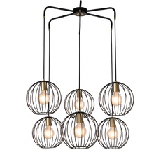 Подвесная люстра E27*60W Black/Brass Escada 10176/6_ESC