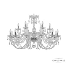 Хрустальная люстра Bohemia Ivele Crystal 101/12+6/360 Ni_BI