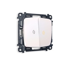 Выключатель двухклавишный проходной с подсветкой Ambrella Volt OMEGA QUANT MO204030_AMB