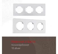 Рамка из поликарбоната на 3 поста Arte Milano 502.15-3.silver