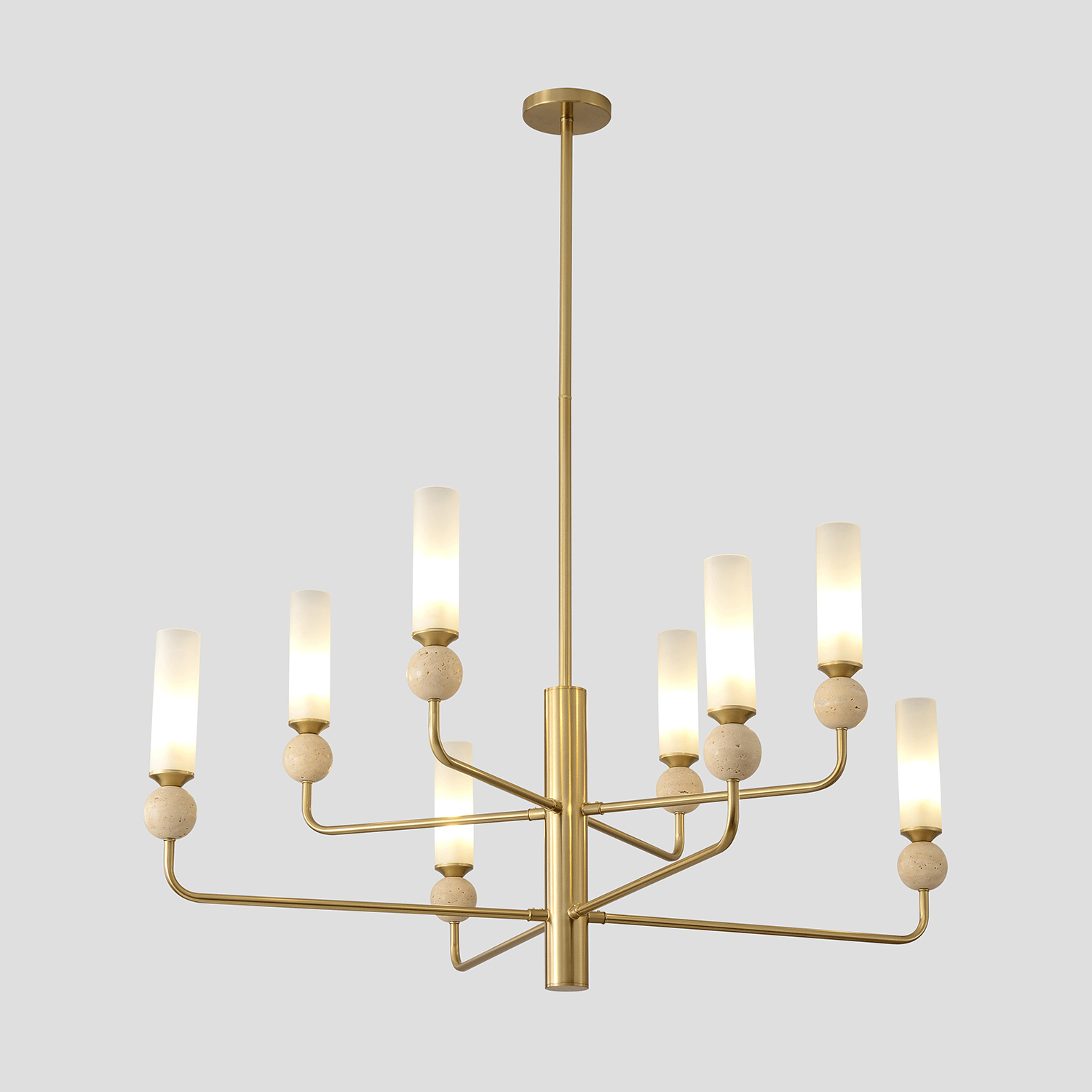 Подвесная люстра Crystal Lux SIMPLY SP8 BRASS_CR