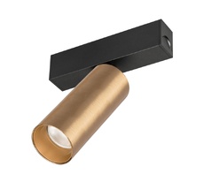 Трековый светильник магнитный LED MAG-SPOT-25-R90-9W Warm3000 (BK-GD, 30 deg, 24V) ( Arlight 035001(1)_ARL
