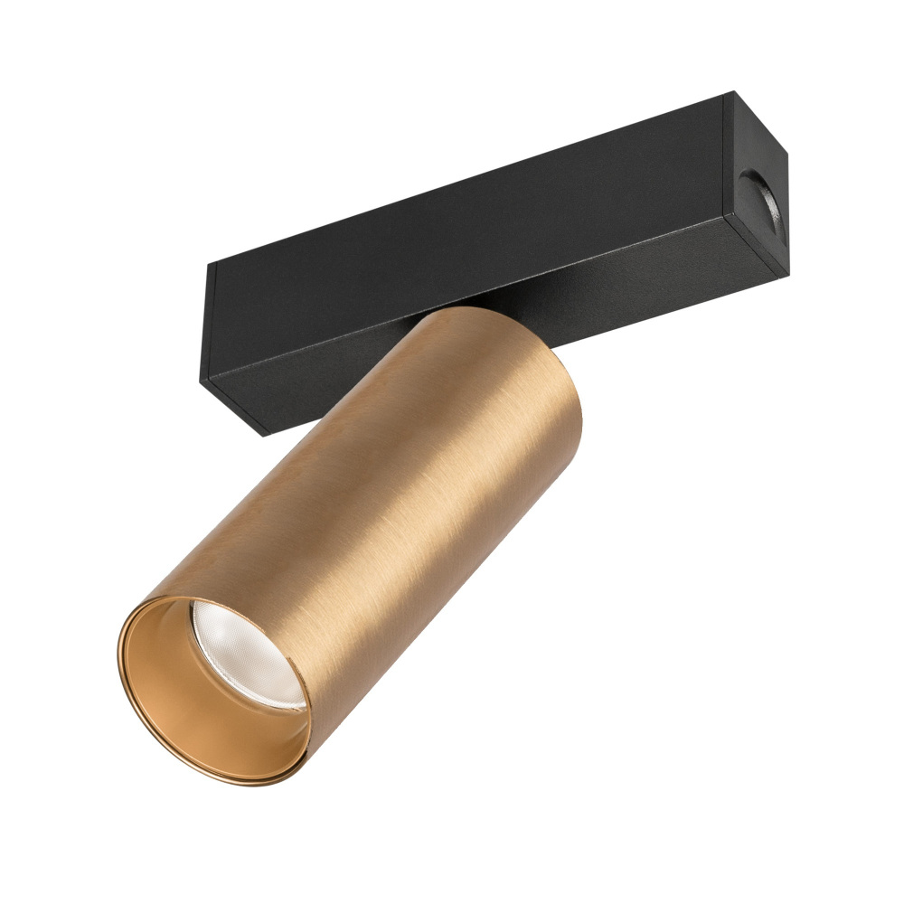 Трековый светильник магнитный LED MAG-SPOT-25-R90-9W Warm3000 (BK-GD, 30 deg, 24V) ( Arlight 035001(1)_ARL