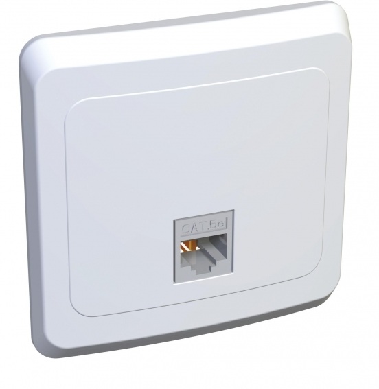 Розетка встраиваемая Ethernet RJ-45 (белый) Systeme Electric KOMC-001b