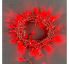 Гирлянда LTC Нить с Колпачком 10м Красная 24В, 100 LED PST100CAP-10-1R